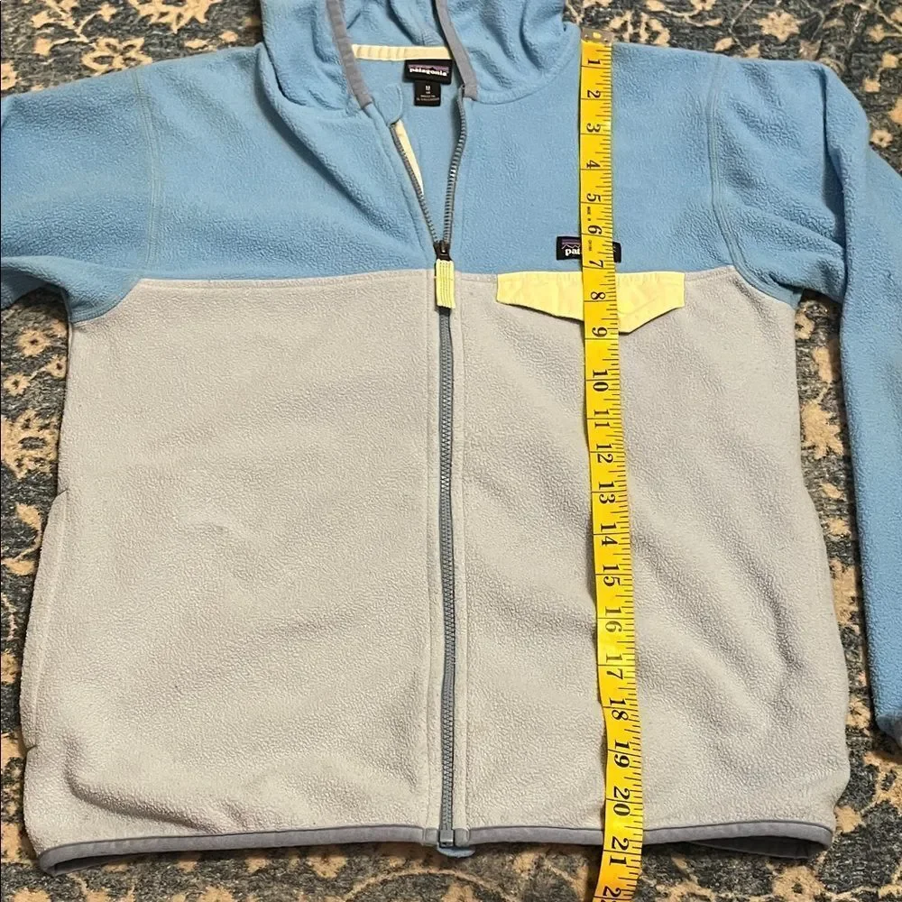 Patagonia Girls Blue Multicolor Zip Up Hoodie Sweatshirt Gorpcore Outdoor